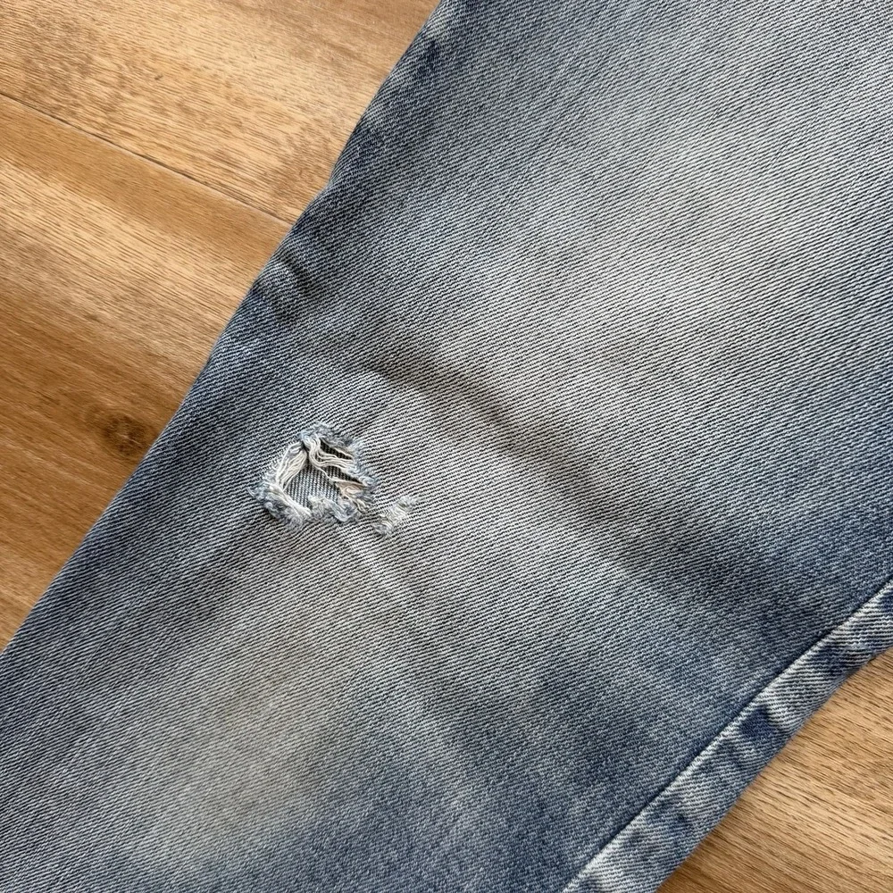 Diesel D-Bazer Jeans Men 29x32 Blue Regular Tapered Light Wash Distressed 084DD